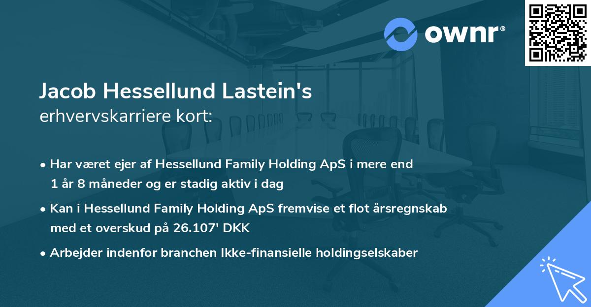 Jacob Hessellund Lastein's erhvervskarriere kort