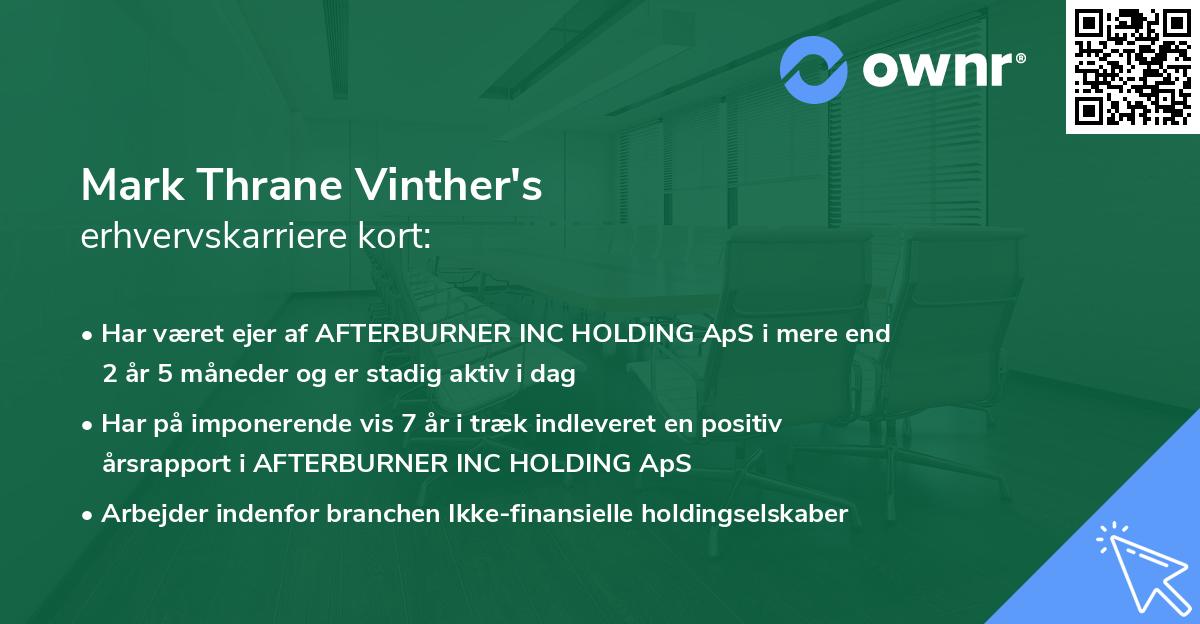 Mark Thrane Vinther's erhvervskarriere kort