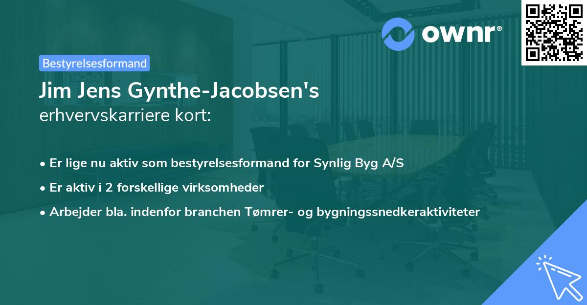 Jim Jens Gynthe-Jacobsen's erhvervskarriere kort