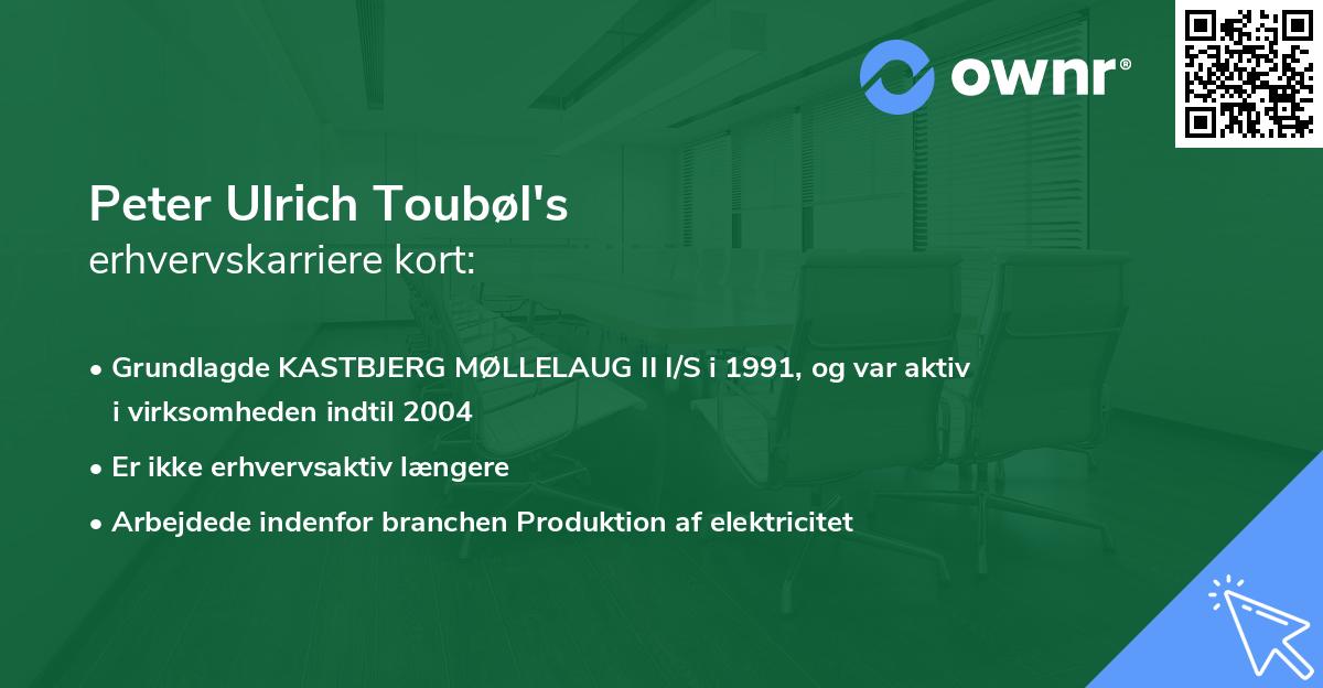 Peter Ulrich Toubøl's erhvervskarriere kort