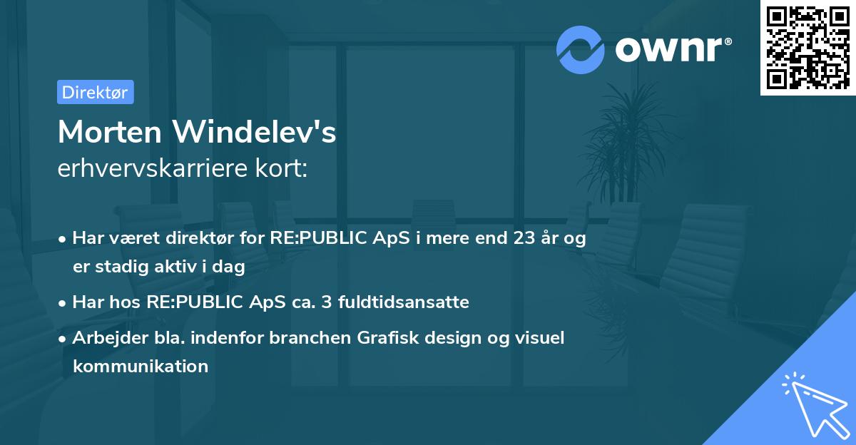 Morten Windelev's erhvervskarriere kort