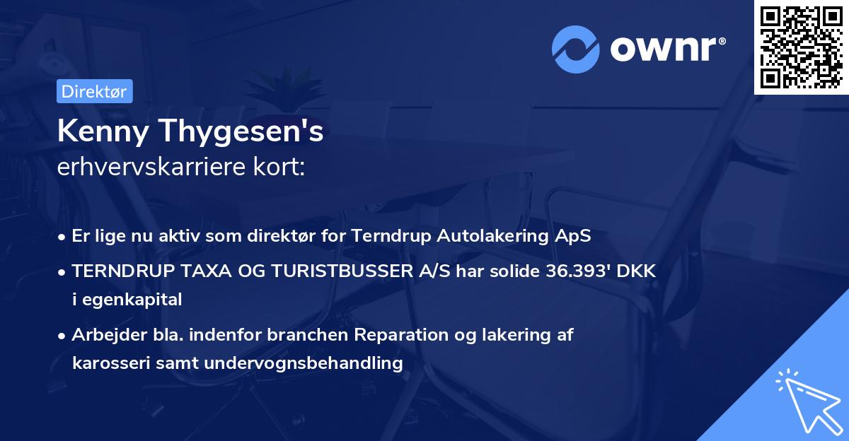 Kenny Thygesen's erhvervskarriere kort