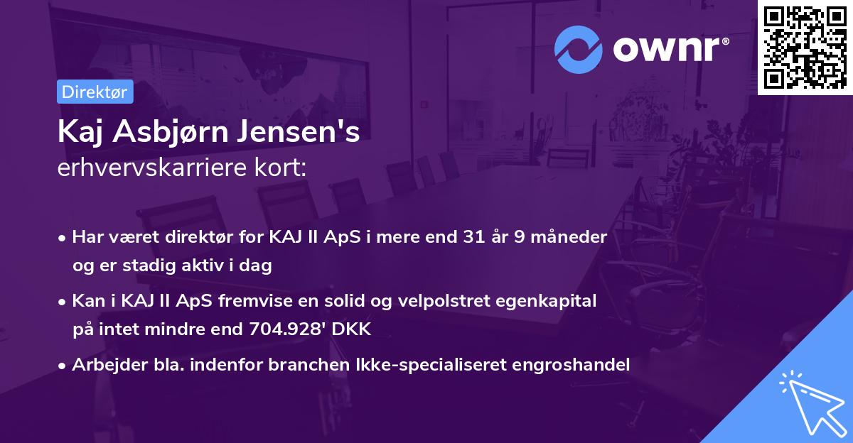 Kaj Asbjørn Jensen's erhvervskarriere kort