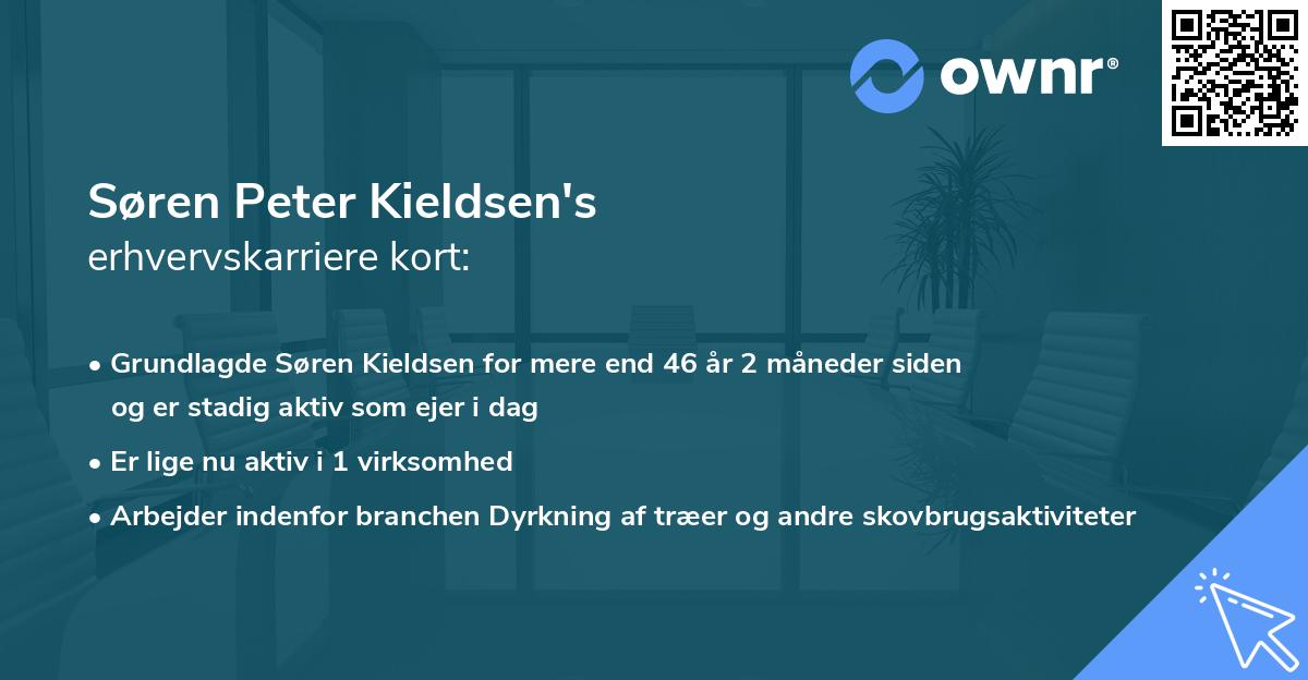 Søren Peter Kieldsen's erhvervskarriere kort