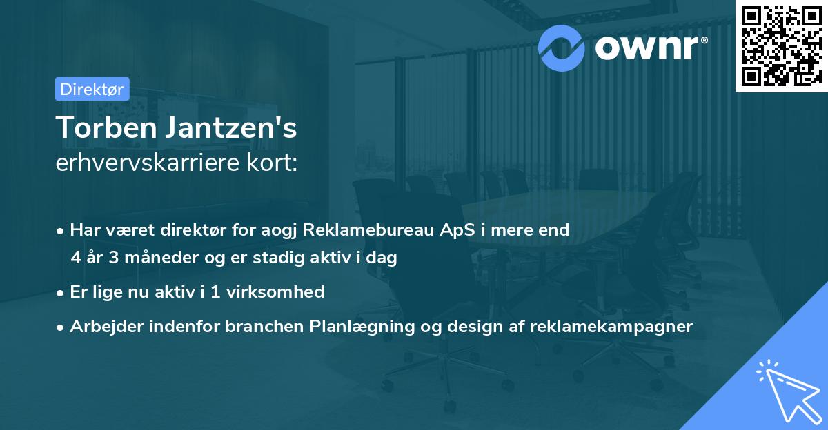Torben Jantzen's erhvervskarriere kort