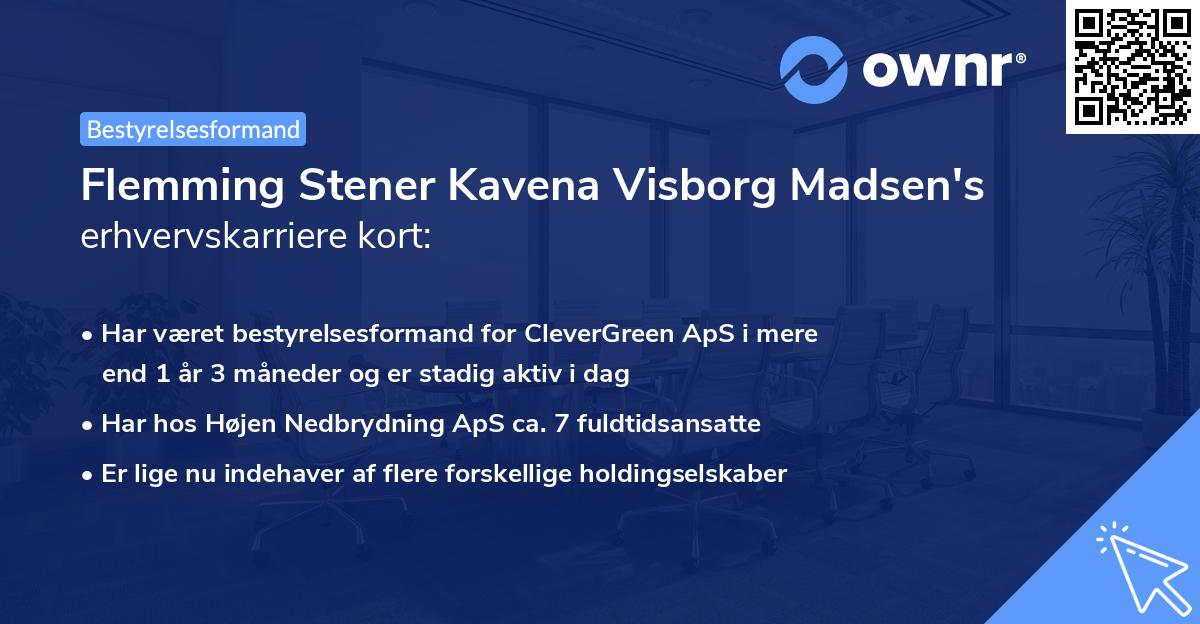 Flemming Stener Kavena Visborg Madsen's erhvervskarriere kort