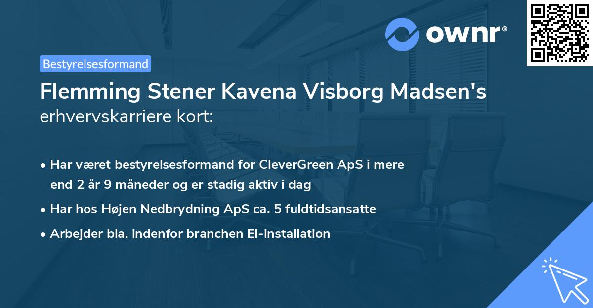 Flemming Stener Kavena Visborg Madsen's erhvervskarriere kort