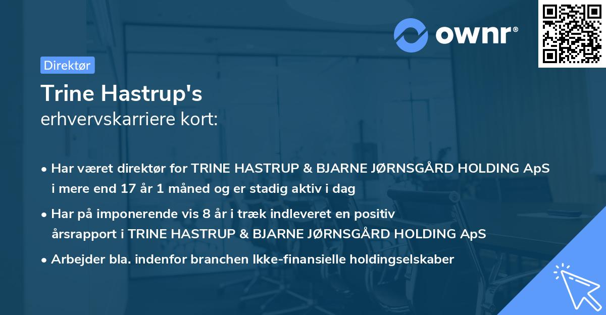 Trine Hastrup's erhvervskarriere kort