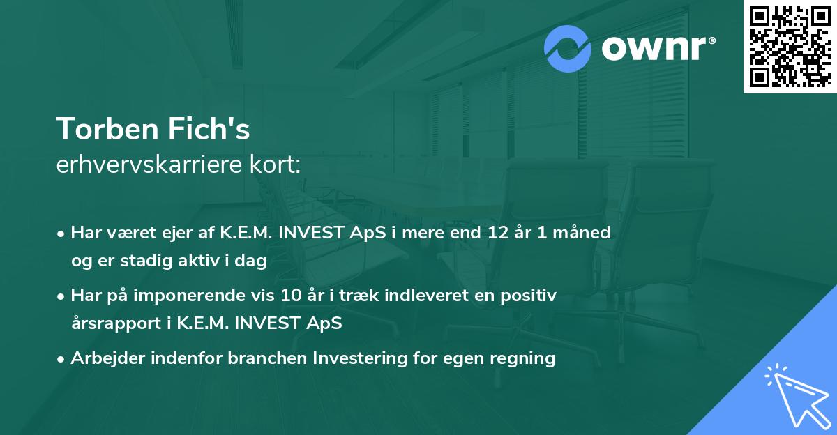 Torben Fich's erhvervskarriere kort