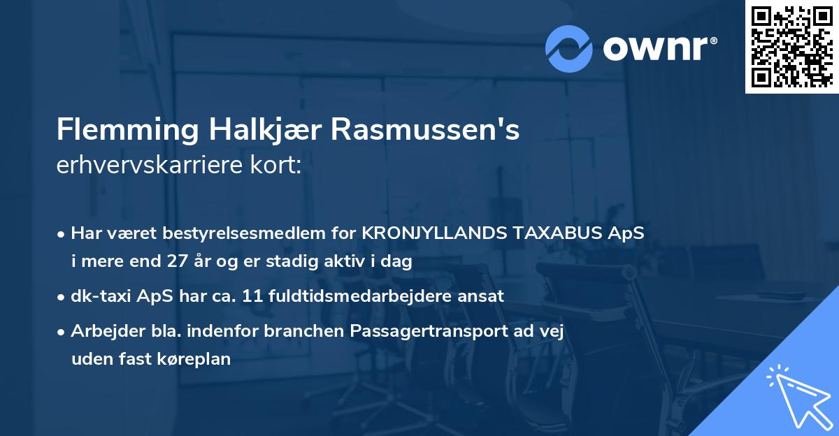 Flemming Halkjær Rasmussen's erhvervskarriere kort