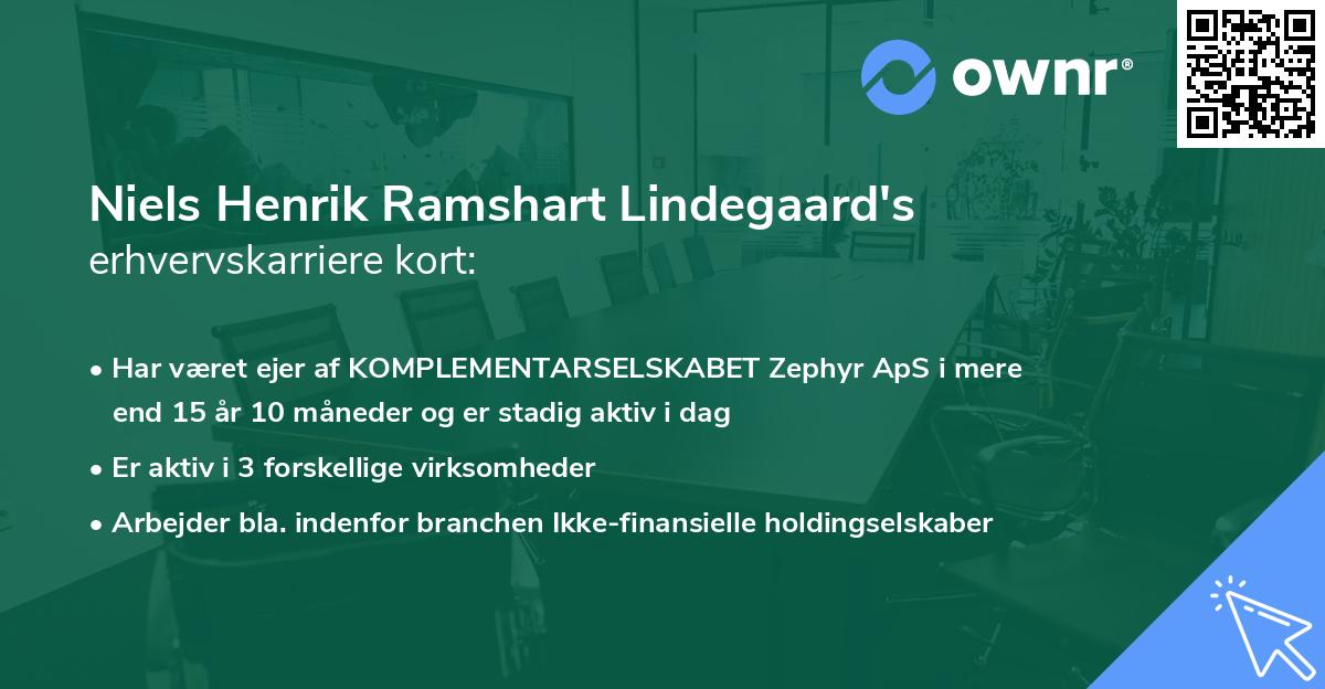 Niels Henrik Ramshart Lindegaard's erhvervskarriere kort