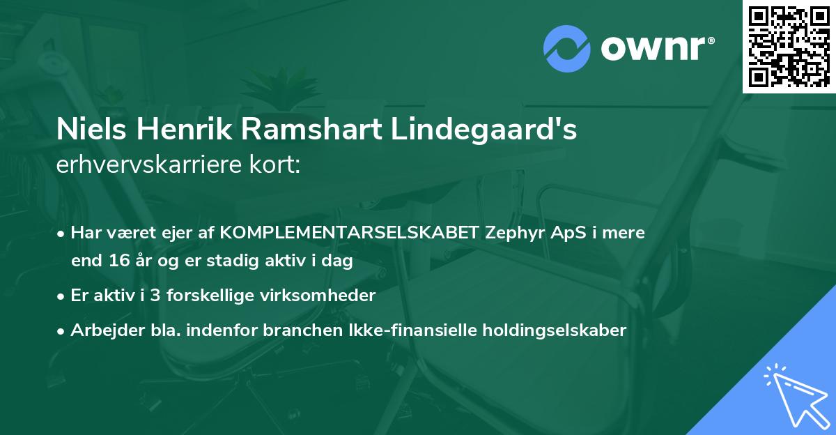 Niels Henrik Ramshart Lindegaard's erhvervskarriere kort