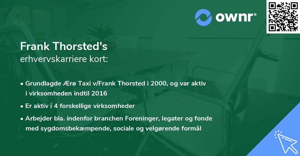 Frank Thorsted's erhvervskarriere kort