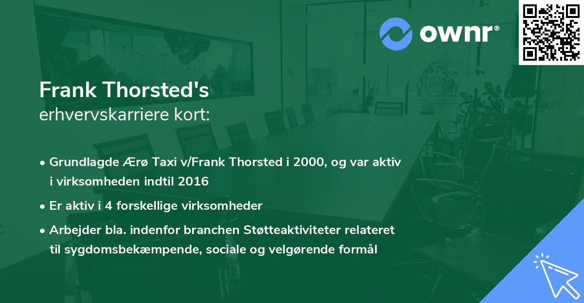 Frank Thorsted's erhvervskarriere kort