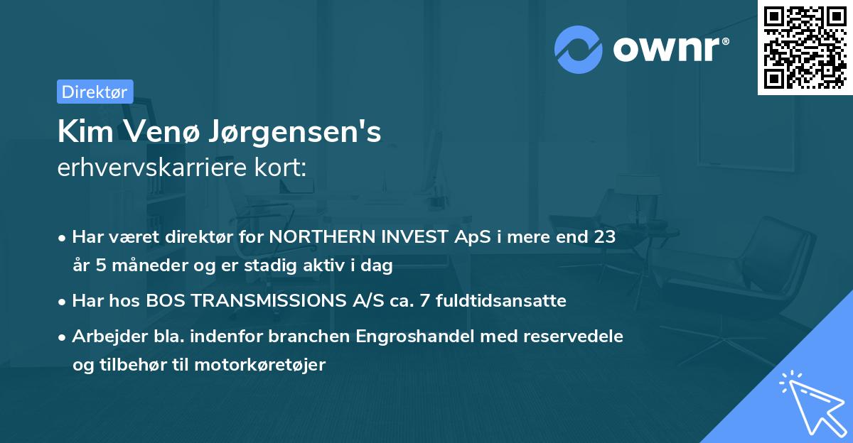 Kim Venø Jørgensen's erhvervskarriere kort