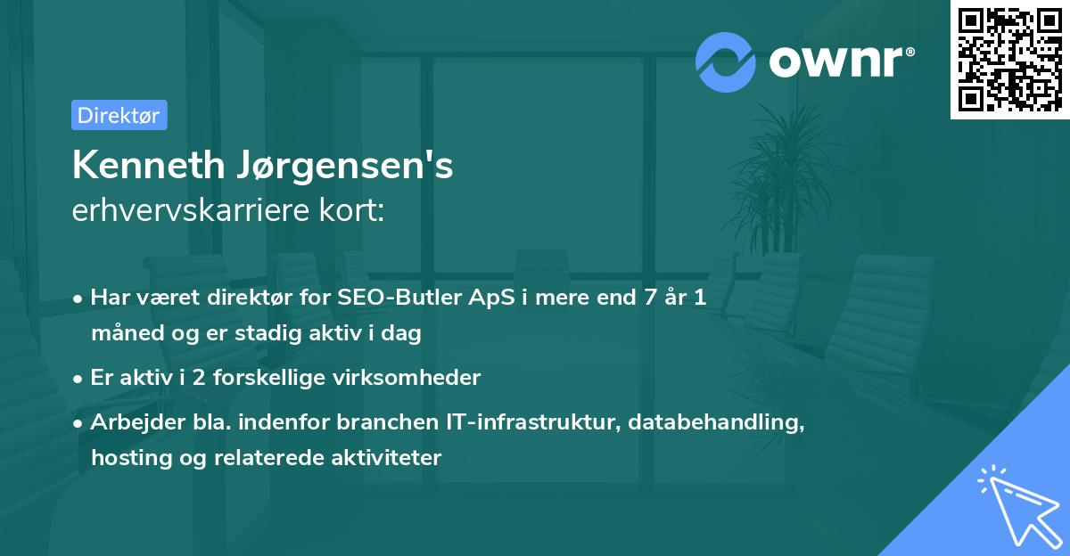 Kenneth Jørgensen's erhvervskarriere kort