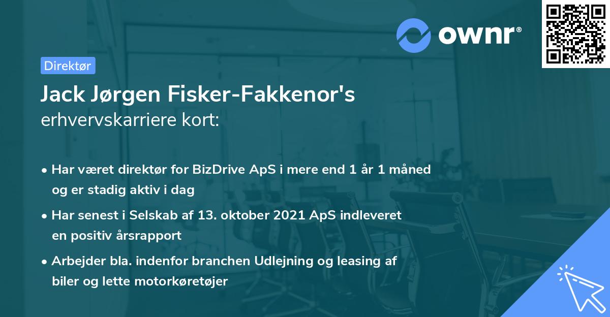 Jack Jørgen Fisker-Fakkenor's erhvervskarriere kort