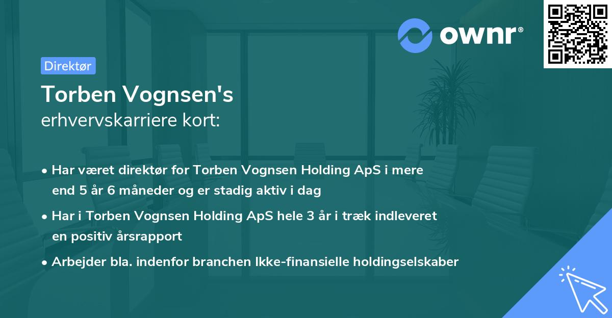 Torben Vognsen's erhvervskarriere kort