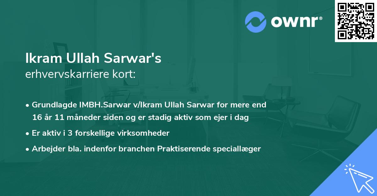 Ikram Ullah Sarwar's erhvervskarriere kort