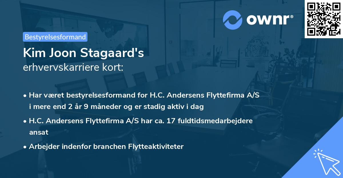 Kim Joon Stagaard's erhvervskarriere kort