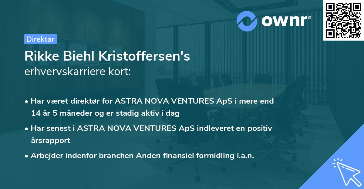 Rikke Biehl Kristoffersen's erhvervskarriere kort