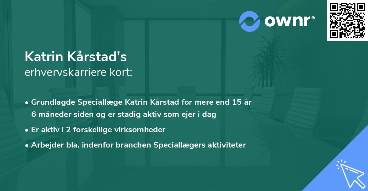 Katrin Kårstad's erhvervskarriere kort