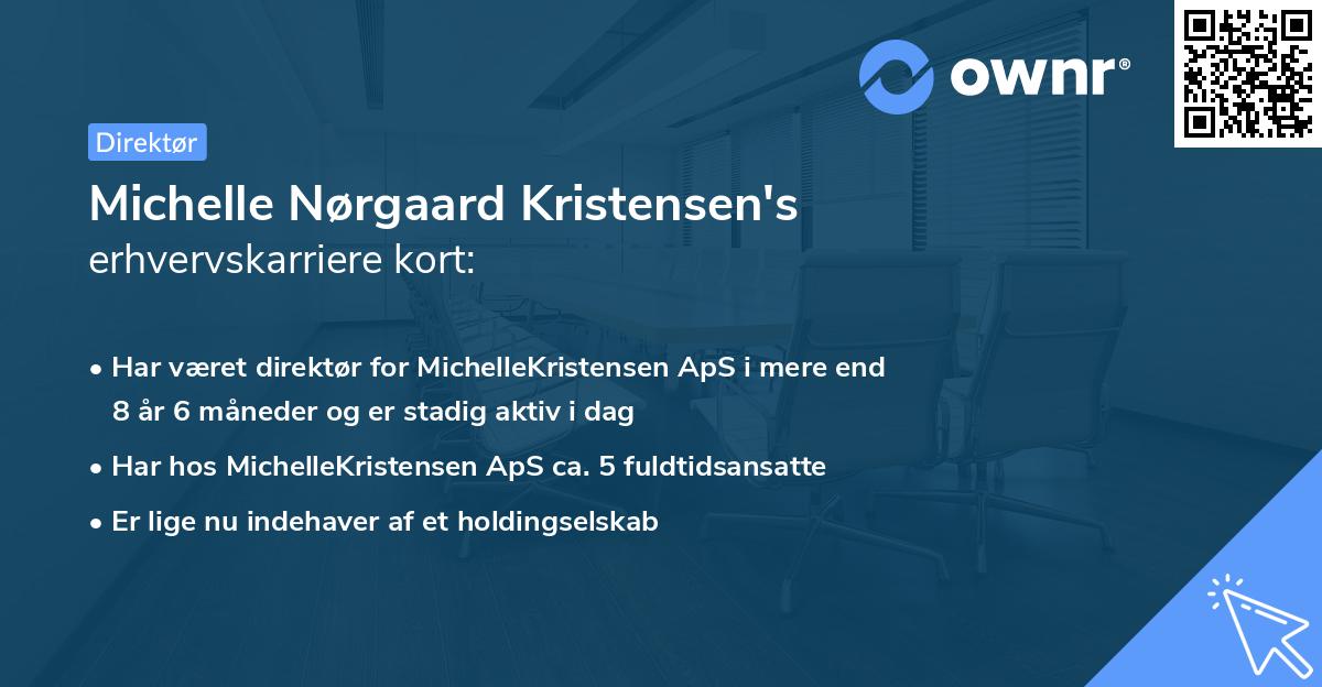 Michelle Nørgaard Kristensen's erhvervskarriere kort