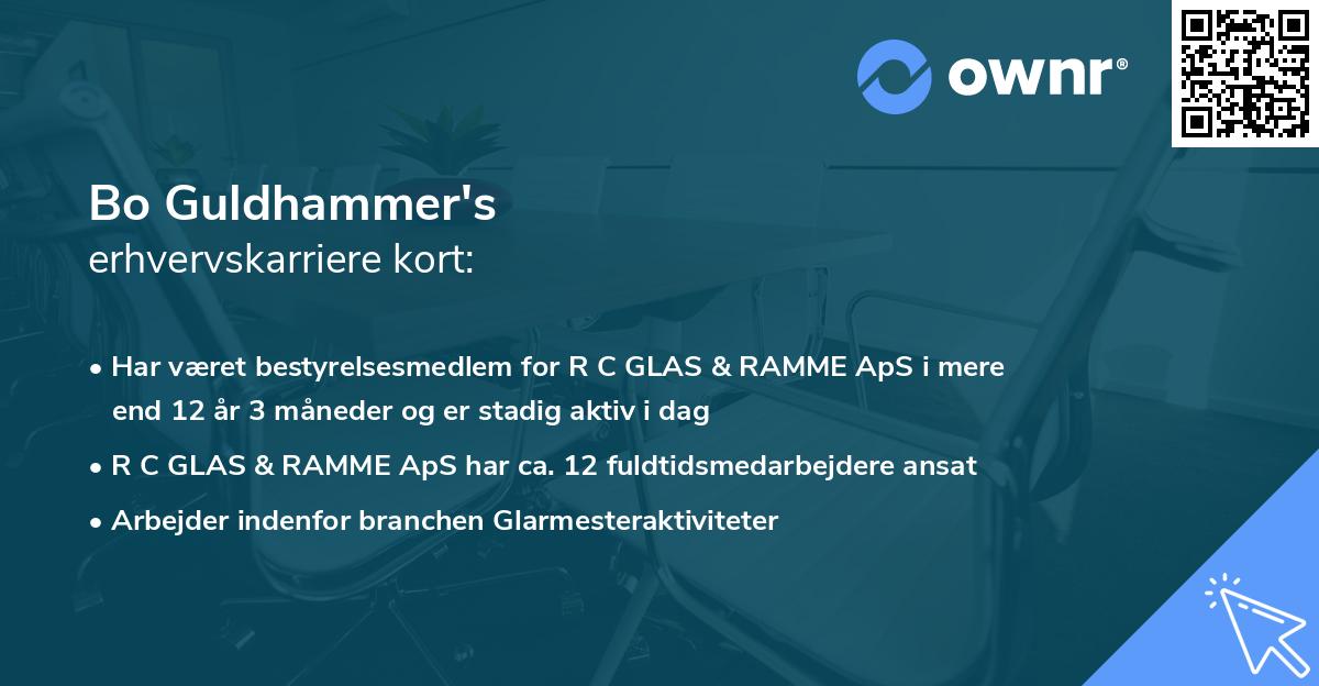 Bo Guldhammer's erhvervskarriere kort