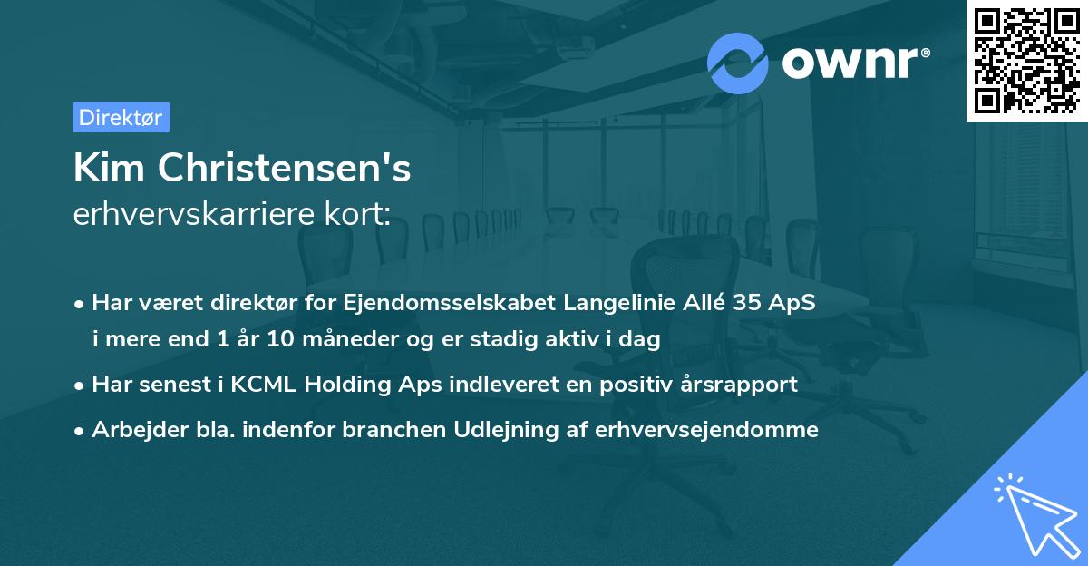 Kim Christensen's erhvervskarriere kort