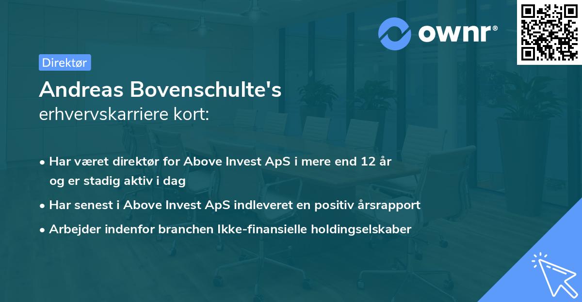 Andreas Bovenschulte's erhvervskarriere kort