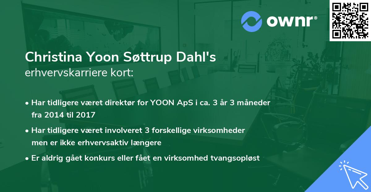 Christina Yoon Søttrup Dahl's erhvervskarriere kort