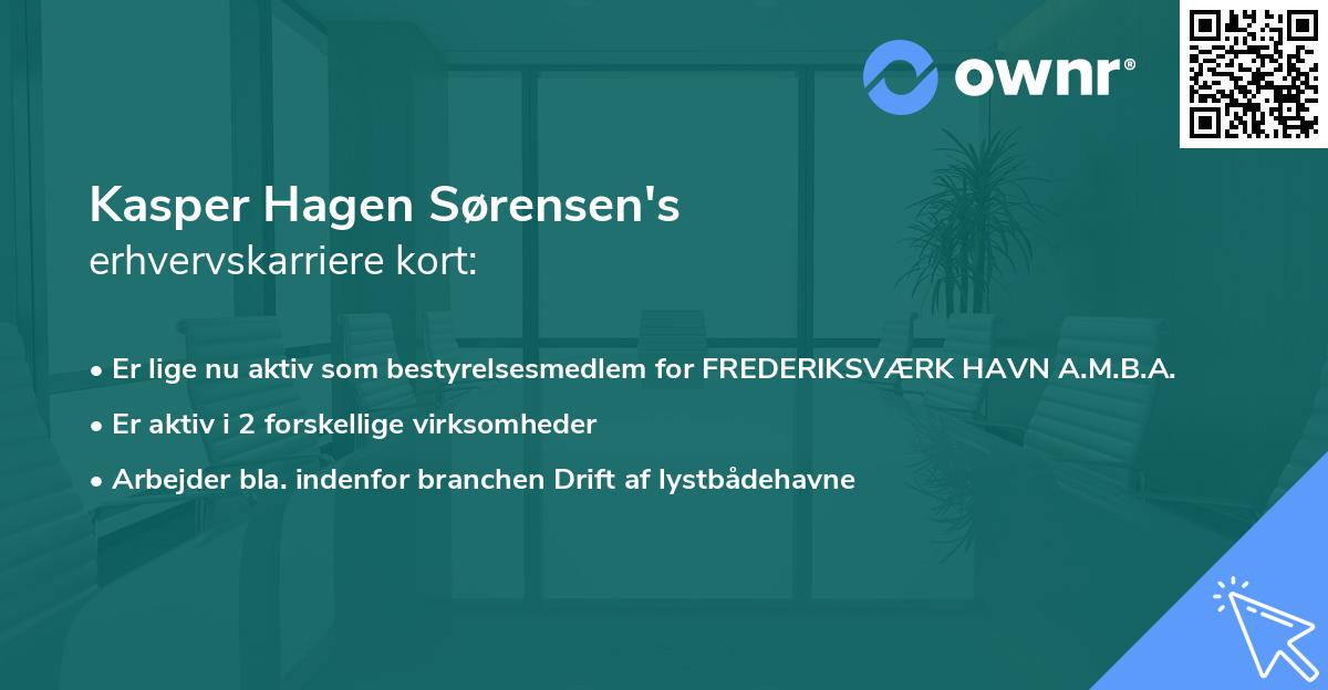 Kasper Hagen Sørensen's erhvervskarriere kort