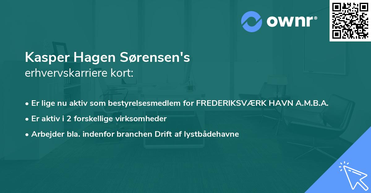 Kasper Hagen Sørensen's erhvervskarriere kort