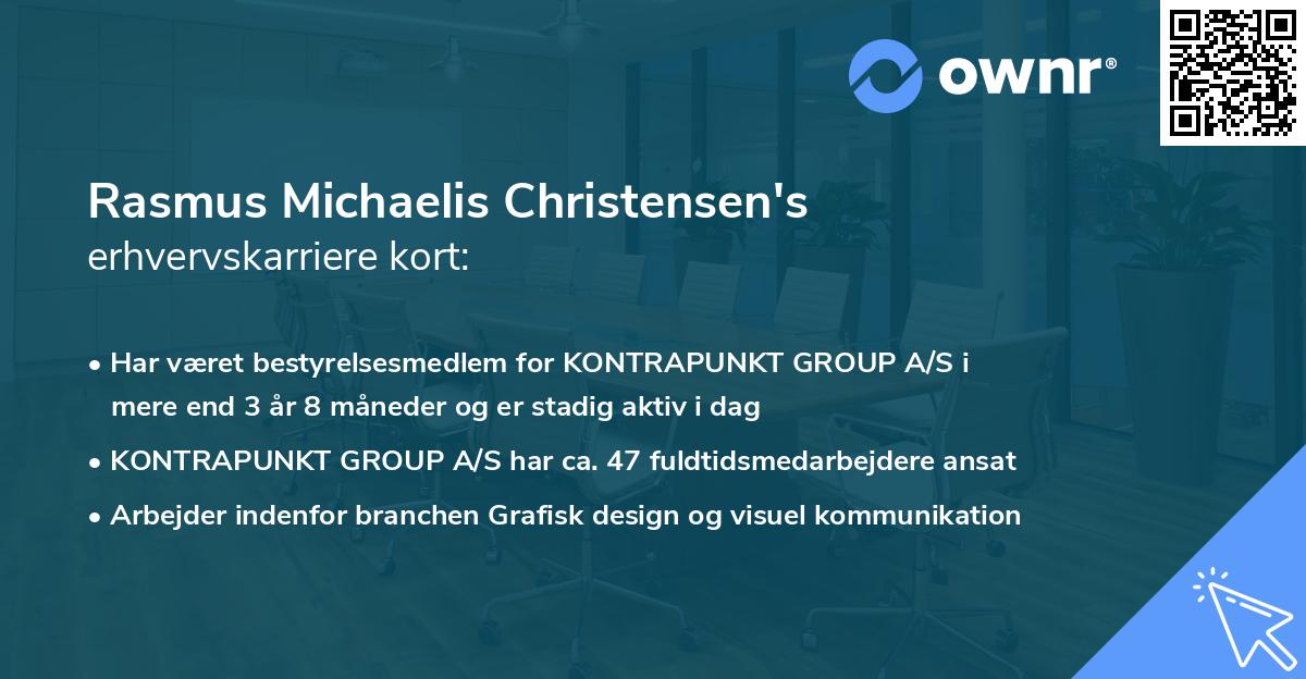 Rasmus Michaelis Christensen's erhvervskarriere kort