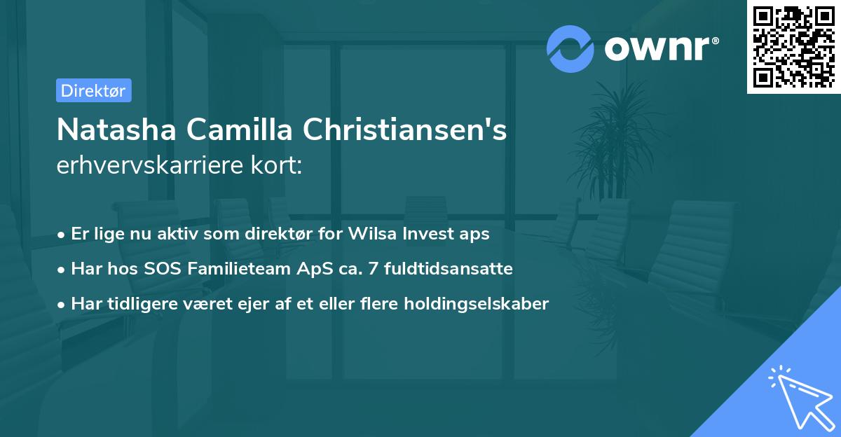 Natasha Camilla Christiansen's erhvervskarriere kort