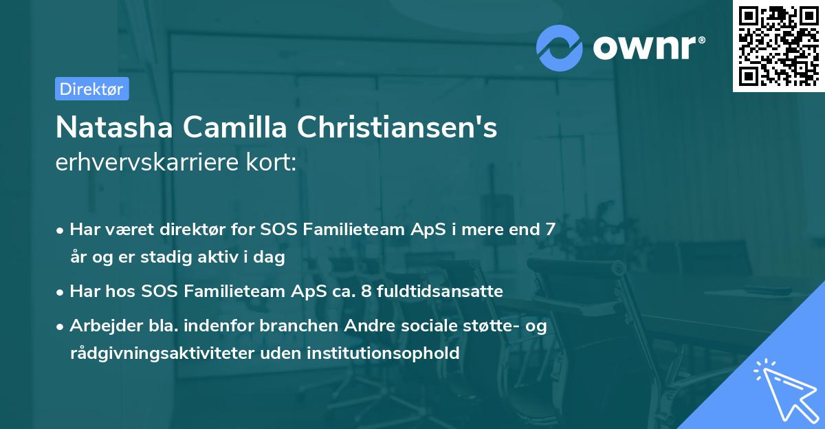 Natasha Camilla Christiansen's erhvervskarriere kort