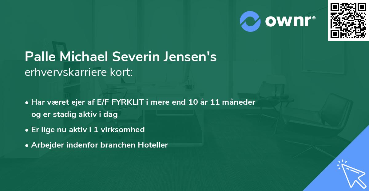 Palle Michael Severin Jensen's erhvervskarriere kort