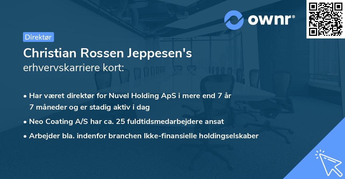 Christian Rossen Jeppesen's erhvervskarriere kort