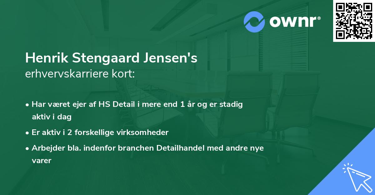 Henrik Stengaard Jensen's erhvervskarriere kort