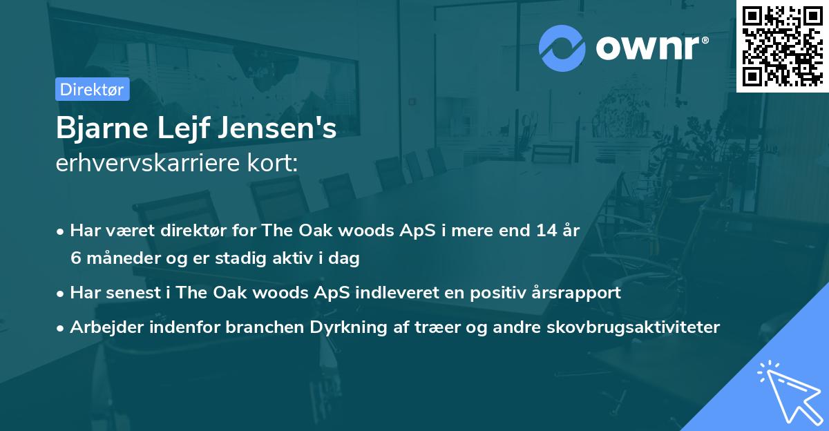 Bjarne Lejf Jensen's erhvervskarriere kort