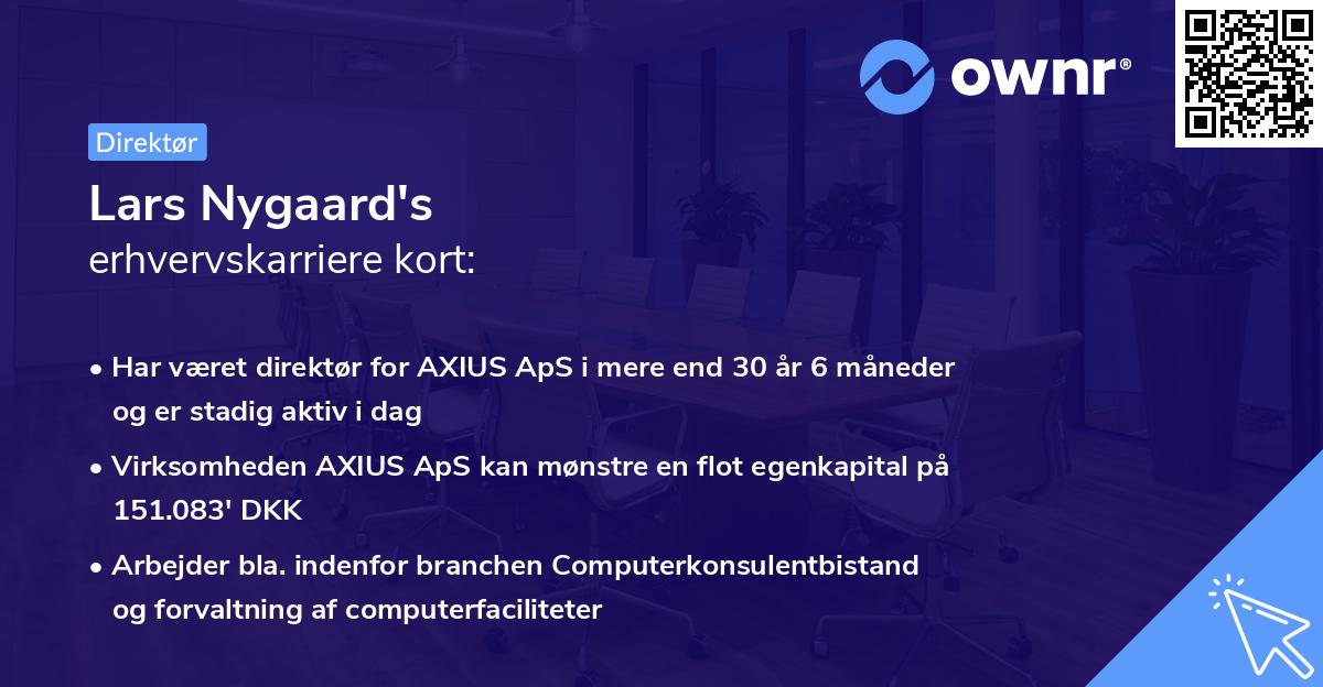 Lars Nygaard's erhvervskarriere kort