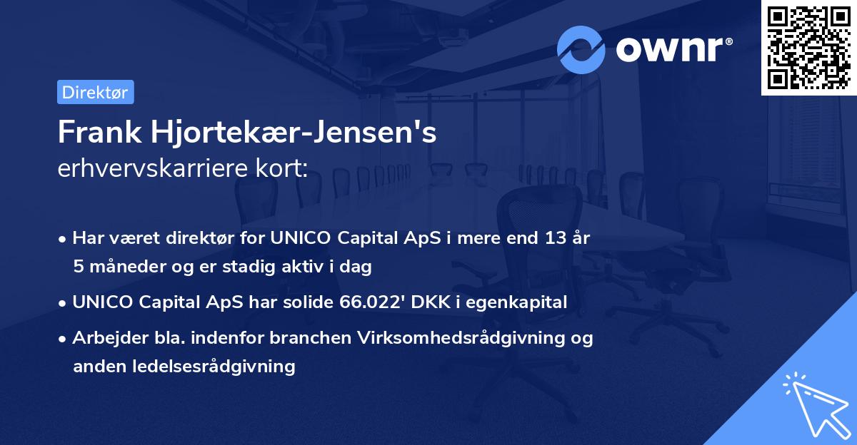 Frank Hjortekær-Jensen's erhvervskarriere kort