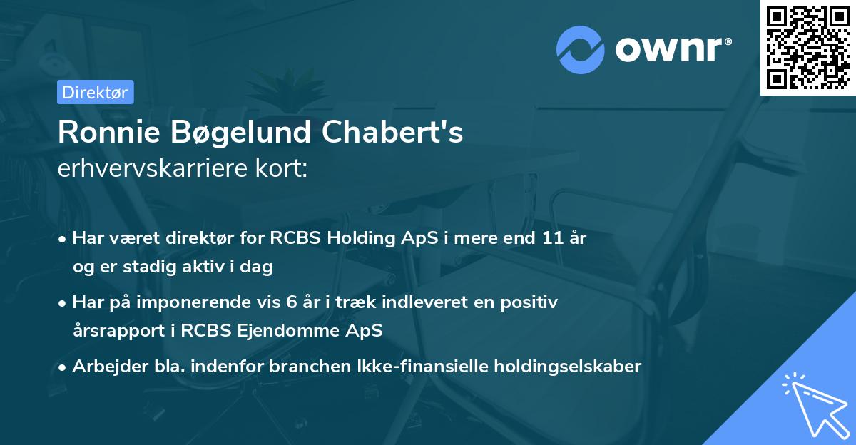 Ronnie Bøgelund Chabert's erhvervskarriere kort