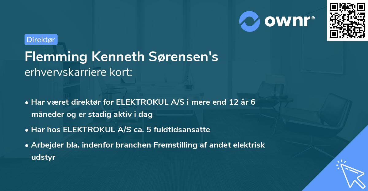 Flemming Kenneth Sørensen's erhvervskarriere kort