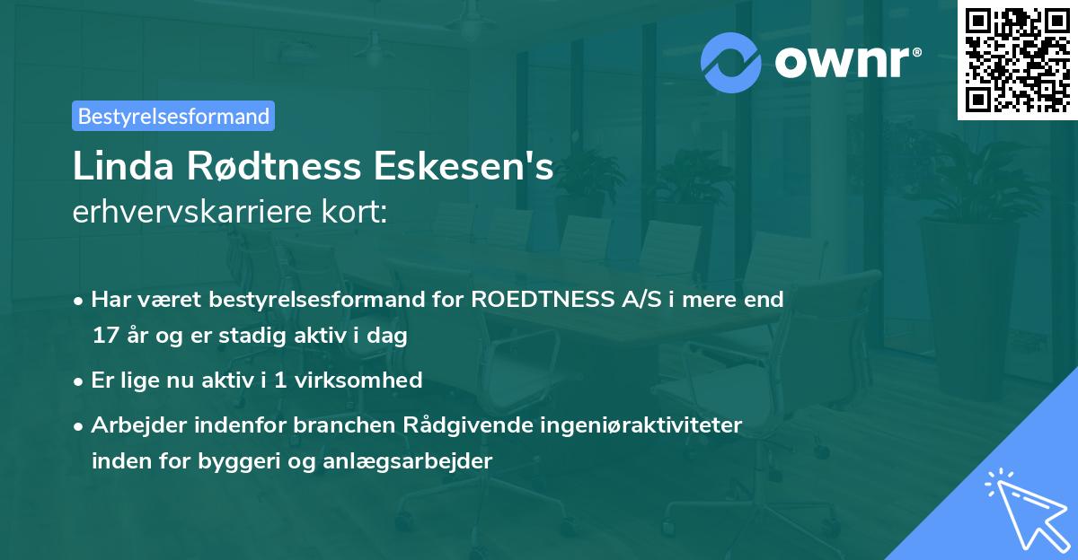 Linda Rødtness Eskesen's erhvervskarriere kort
