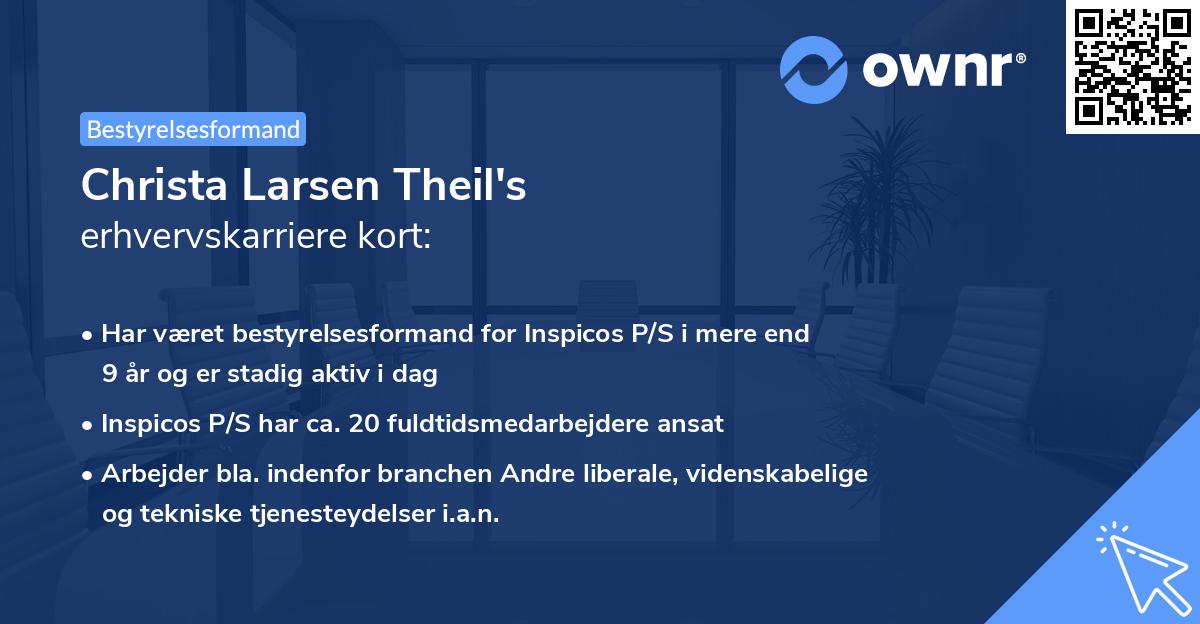 Christa Larsen Theil's erhvervskarriere kort