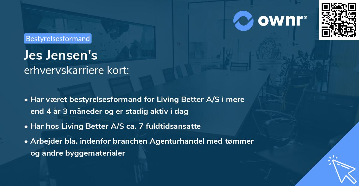 Jes Jensen's erhvervskarriere kort