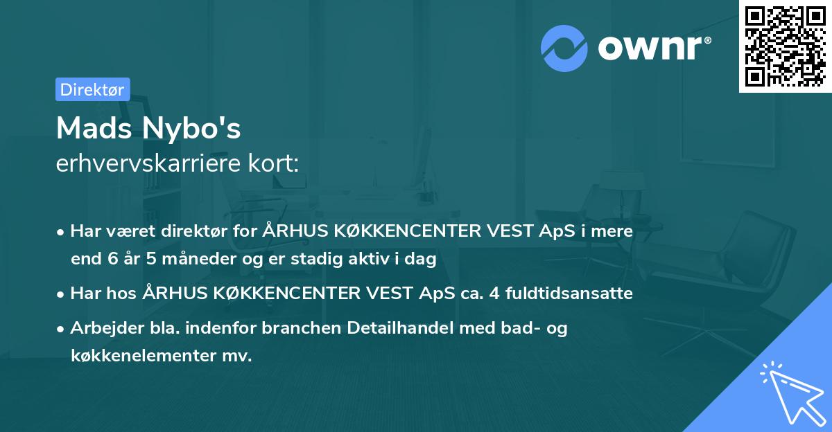 Mads Nybo's erhvervskarriere kort