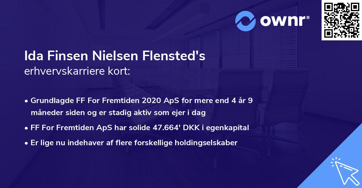 Ida Finsen Nielsen Flensted's erhvervskarriere kort