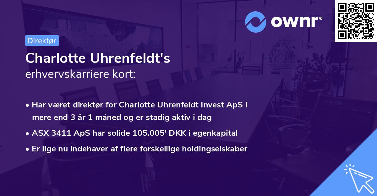 Charlotte Uhrenfeldt's erhvervskarriere kort